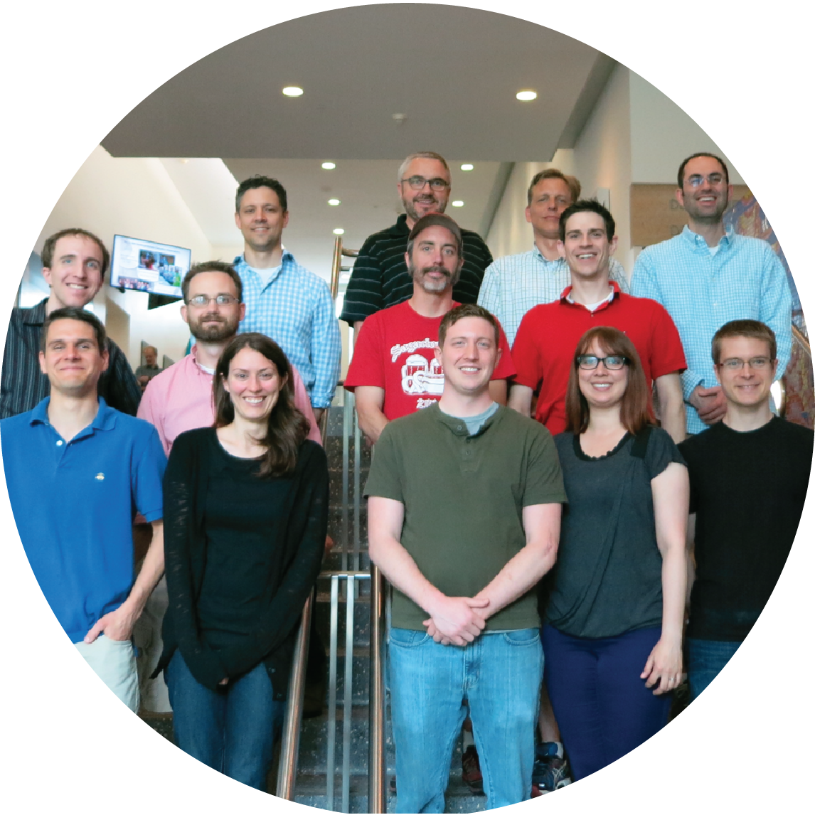 Team Y3K. Back Row (Left to Right): Dave Pagliarini, Mike Westphall, Alan Higbee, Josh Coon<br>Middle Row: Mike Veling, Alex Hebert, Adam Jochem, Arne Ulbrich<br>Front Row: Nick Kwiecien, Alicia Richards, Matt Rush, Elyse Freiberger, Jon Stefely<br>Not Pictured: Kyle Robinson, Paul Hutchins, Xiao Guo, Zach Kemmerer, Kyle Connors, Edna Trujillo, Jacob Sokol, and Harald Marx